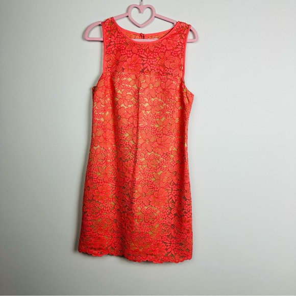 Trina Turk Dresses & Skirts - Trina Turk NWT Coral Floral Lace Mini Cocktail Dress Size 8